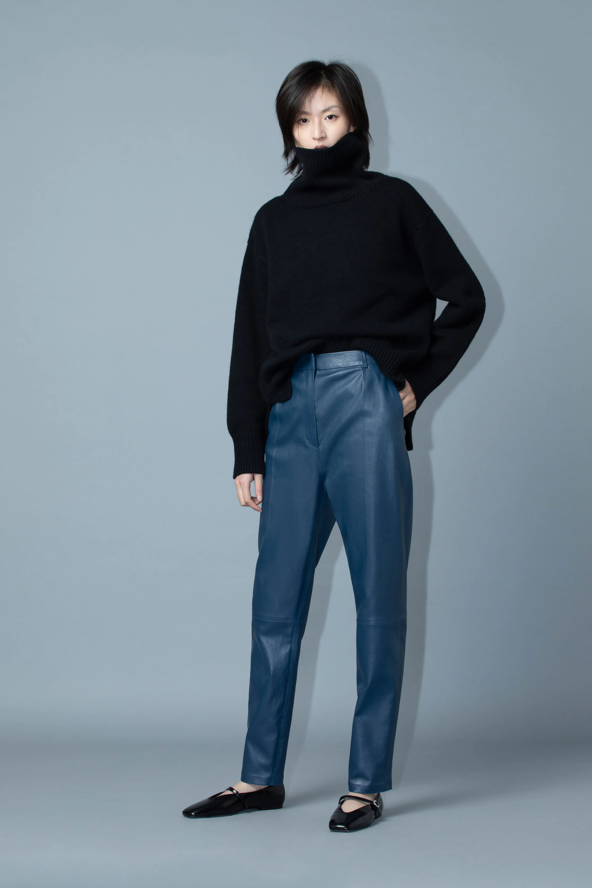 JARDIN - Leather stretch trousers — Inès & Maréchal